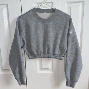 Alo | Grey Cropped Sweatshirt